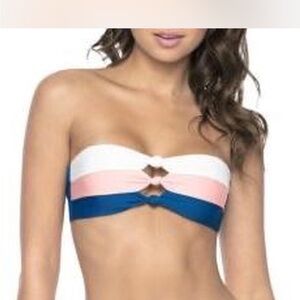 Pilyq Blue Bandeau Bikini Top